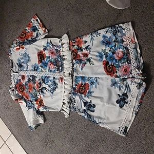 Shein 2 piece short set  size large